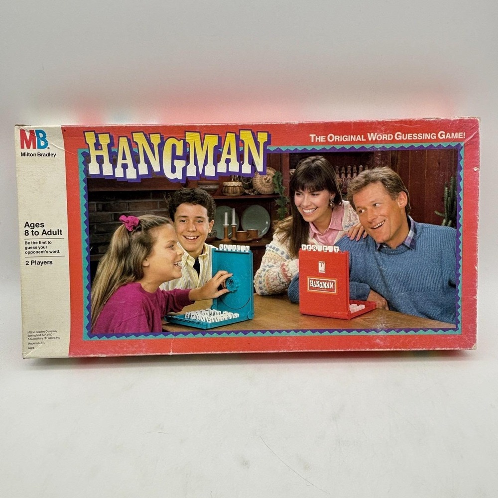 VINTAGE Hangman COMPLETE Milton Bradley 1988 Words Classic Game